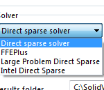 tipos de solver en solidworks simulation