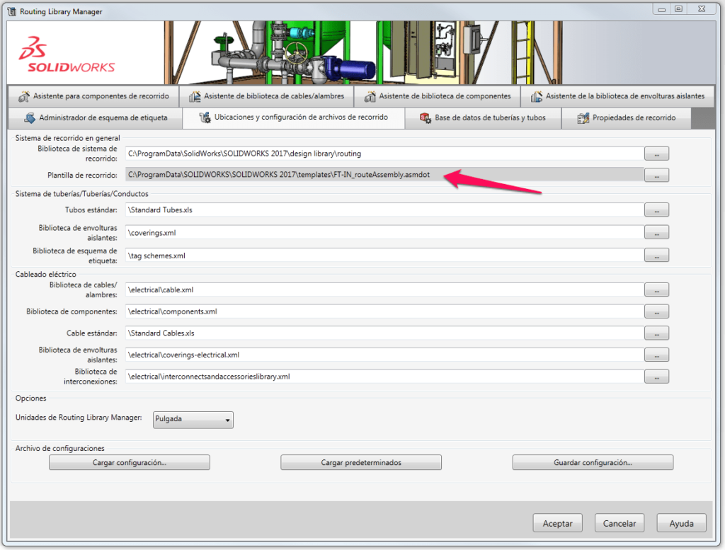 plantillas en solidworks routing