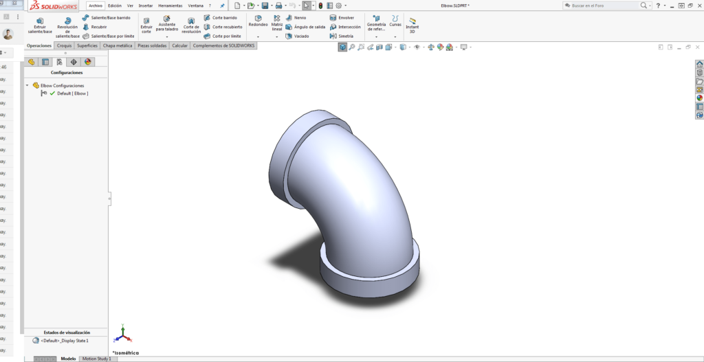 configurar acodados solidworks