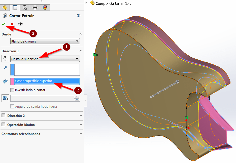 modelado híbrido solidworks