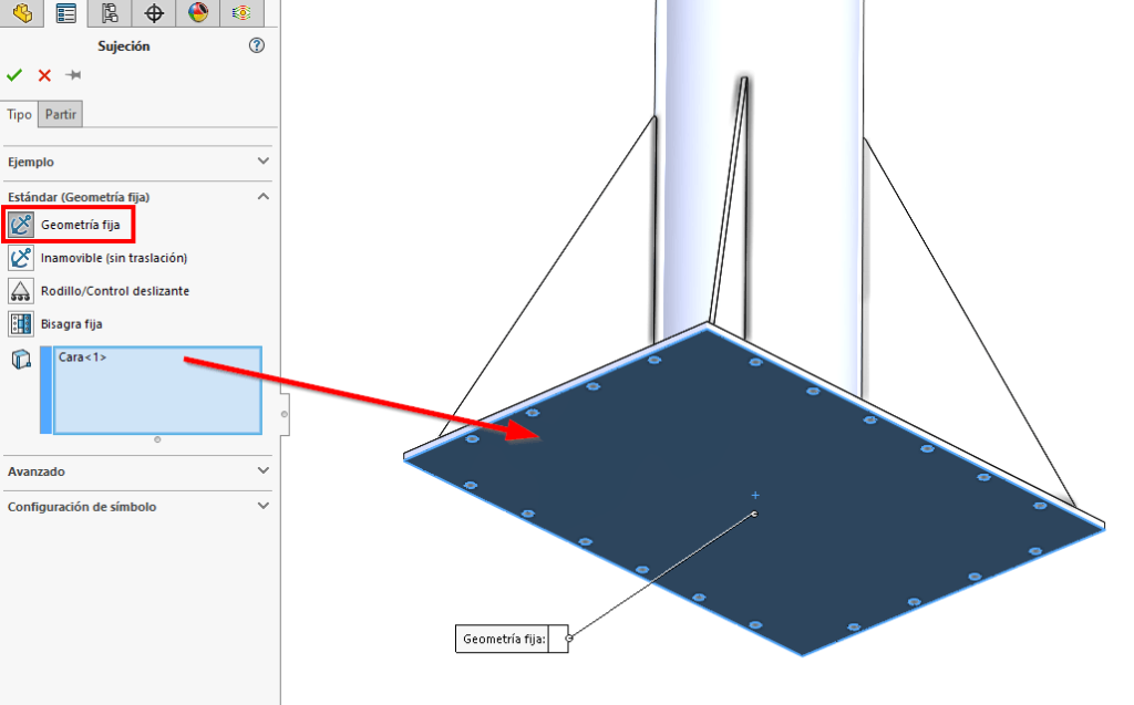 geometría fija simulation