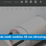 ¿Cómo se puede medir modelos 3D con eDrawings Viewer?
