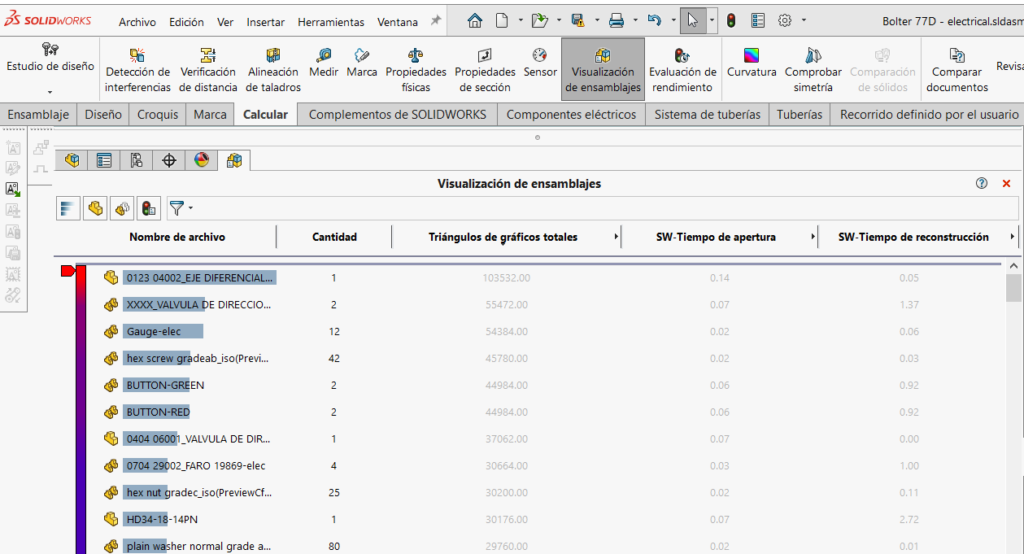 calcular solidworks