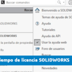 consultar tiempo licencia solidworks cabecera