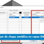 líneas de pliegue de chapa metálica en capas DXF DWG