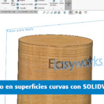 Grabar un texto en superficies curvas con SOLIDWORKS