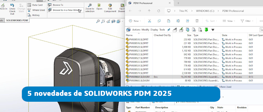 5 novedades de SOLIDWORKS PDM 2025