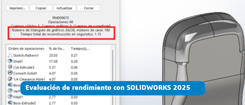 EVALUACION RENDIMIENTO SOLIDWORKS