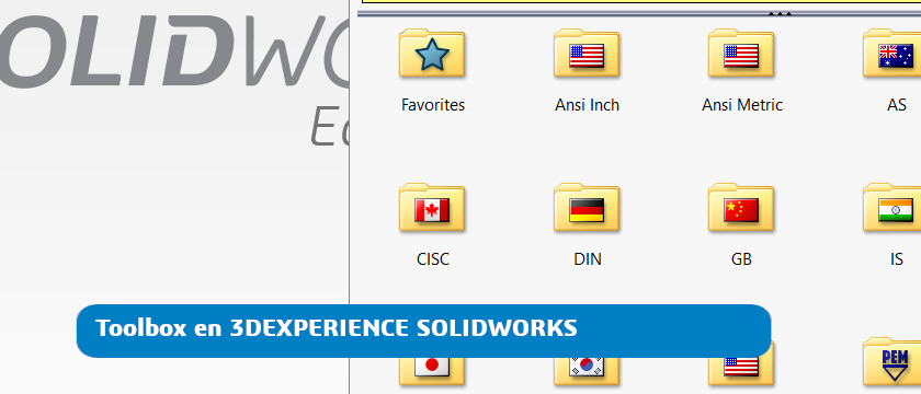 toolbox en 3dexperience solidworks