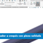 Convertir cuadro delimitador a croquis en SOLIDWORKS con pieza soldada