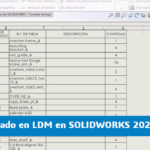 formato aplanado listas de materiales solidworks 2025
