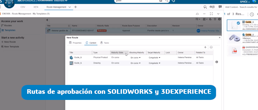 RUTAS aprobación solidworks