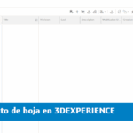 formato de hoja en 3dexperience