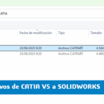 Importar CATIA V5 en SOLIDWORKS