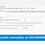 error recuperación automática solidworks
