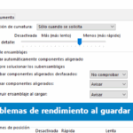 Solucionar problemas de rendimiento al guardar planos