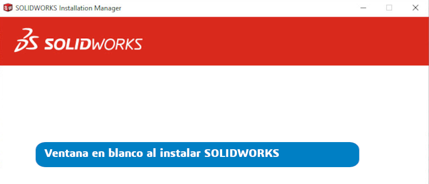 ventana blanco instalar solidworks