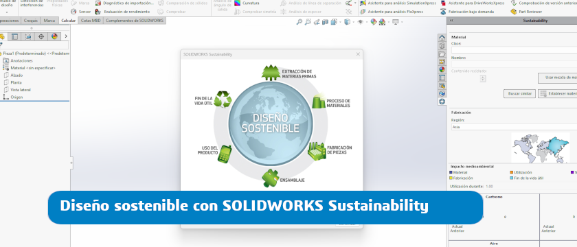 Diseña de forma más sostenible con SOLIDWORKS Sustainability