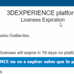 No, tu licencia 3DEXPERIENCE no va a expirar, salvo que lo pidas