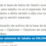 Solución al error La versión de la base de datos de Taladro avanzado y Asistente para taladro no es...