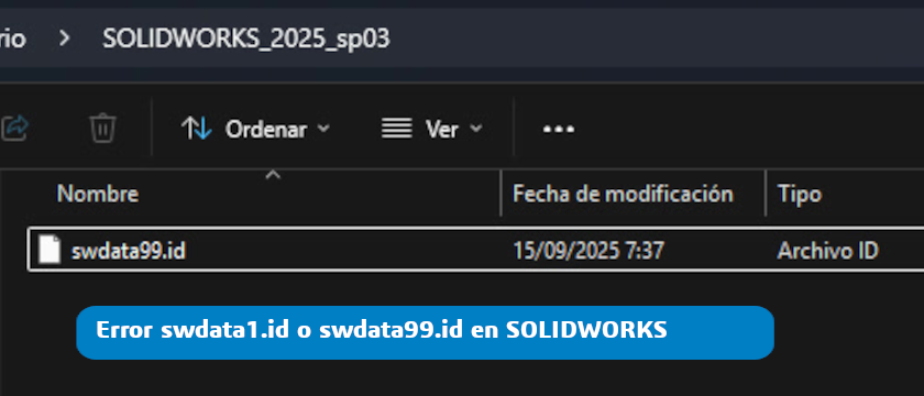 Error swdata1.id o swdata99.id en SOLIDWORKS