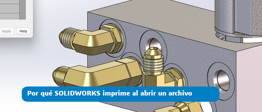 Por qué SOLIDWORKS imprime al abrir un archivo