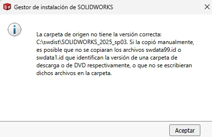 ejemplo del mensaje de error que indica el fallo en swdata1.id o swadata99.id