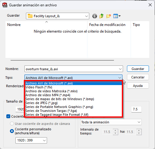formato en el que debemos exportar nuestras animaciones realizadas con SOLIDWORKS
