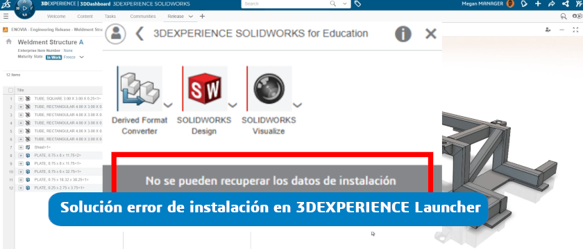 Solución al error de instalación en 3DEXPERIENCE Launcher
