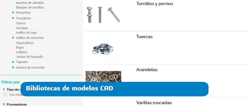 bibliotecas de modelos CAD