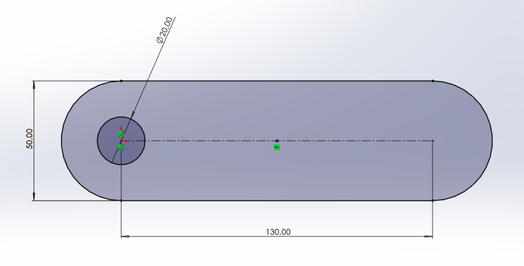 ejemplo de un croquis bien definido, caracterizado porque sus líneas son negras