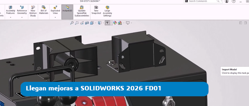Llegan mejoras a SOLIDWORKS 2026 FD01