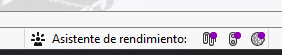 muestra de la interfaz de solidworks donde sale la advertencia del asistente de rendimiento, clave para solucionar problemas de ensamblajes lentos.