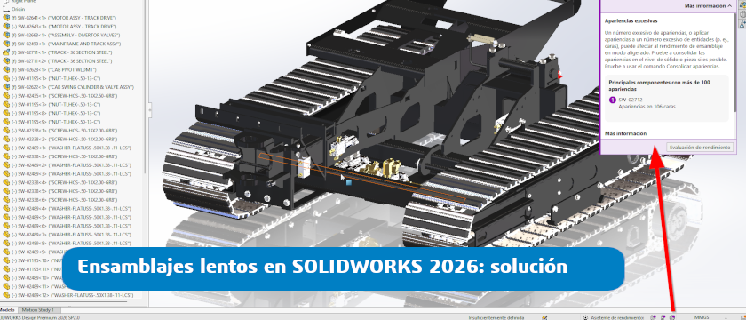 ensamblajes lentos solidworks