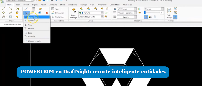 powertrim en draftsight